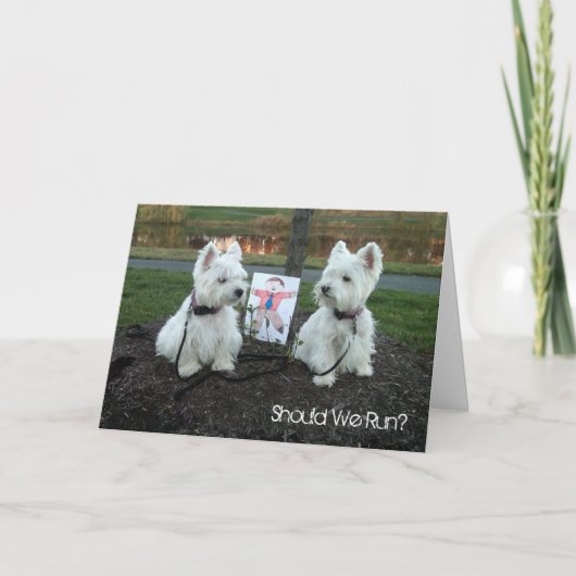 Westie enkel voor de Kaart van de Pret "zouden wij (Voorkant)