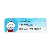 Westie-etiket voor kerstretour etiket (Voorkant)