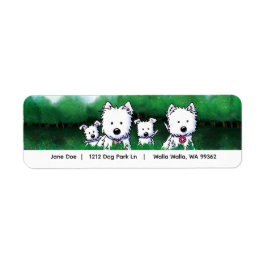 Westie Familie  Etiket