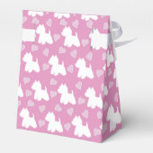 Westie Favor Box Roze harten Bedankdoosjes (Achterkant)