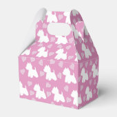 Westie Favor Box Roze harten Bedankdoosjes (Achterkant)
