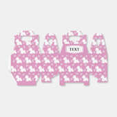 Westie Favor Box Roze harten Bedankdoosjes (Uitgevouwen)