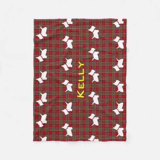 Westie Fleece Deken (Voorkant)