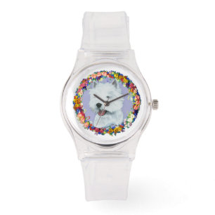 Westie Floral Horloge
