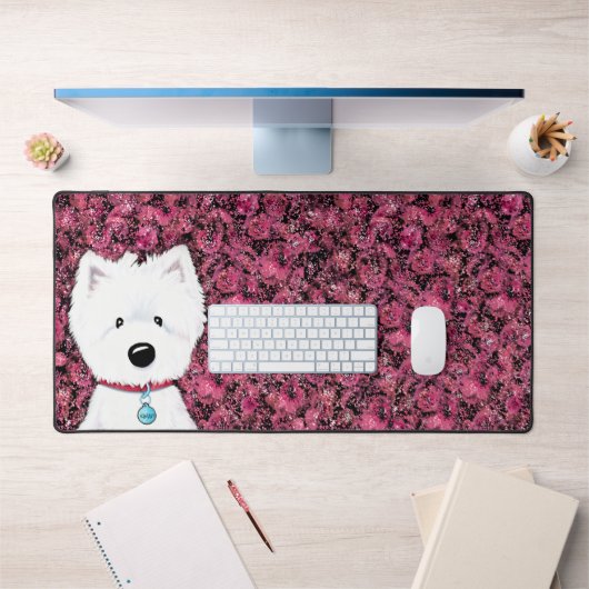 Westie Floral Impressions Desk Mat (Kantoor 1)
