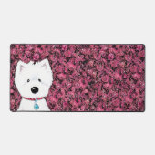 Westie Floral Impressions Desk Mat (Voorkant)