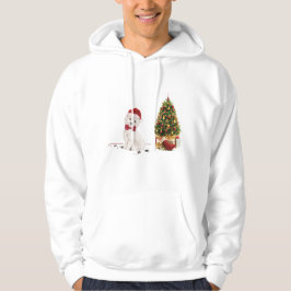 Westie Funny kersthond met boom Hoodie