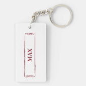 Westie Funny kersthond met boom Sleutelhanger (achterkant)