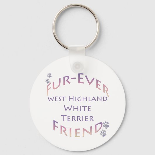 Westie Furever Vriend Sleutelhanger (Voorkant)