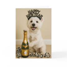 Westie Gelukkig Nieuwjaar