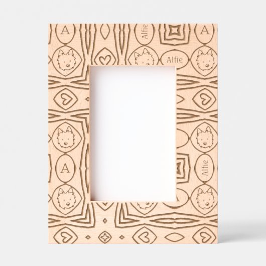 Westie gepersonaliseerd gegraveerde lijstjes (Voorkant)