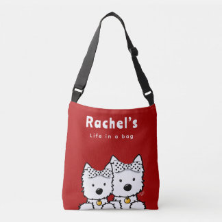 Westie Girl gepersonaliseerd Crossbody Tas