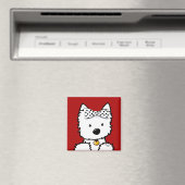 Westie Girl Magneet (Insitu (Vaatwasser))
