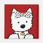 Westie Girl Magneet (Voorkant)
