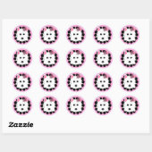 Westie Girl Ronde Sticker (Vel)