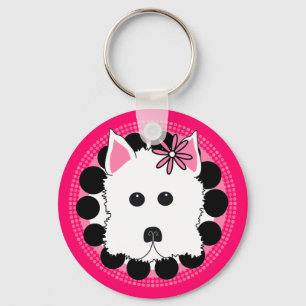 Westie Girl Sleutelhanger