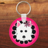 Westie Girl Sleutelhanger (Voorkant)
