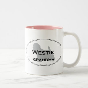 Westie Grandma Tweekleurige Koffiemok