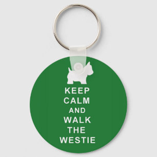 Westie Green keyring verjaardagsckerst Sleutelhanger