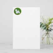 Westie Greengrass Briefpapier (Staand voorkant)
