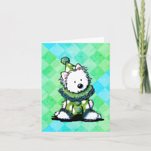 Westie Groene Circusclown Kaart