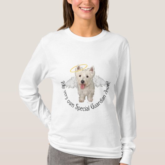 Westie Guardian Angel T-shirt (Voorkant)