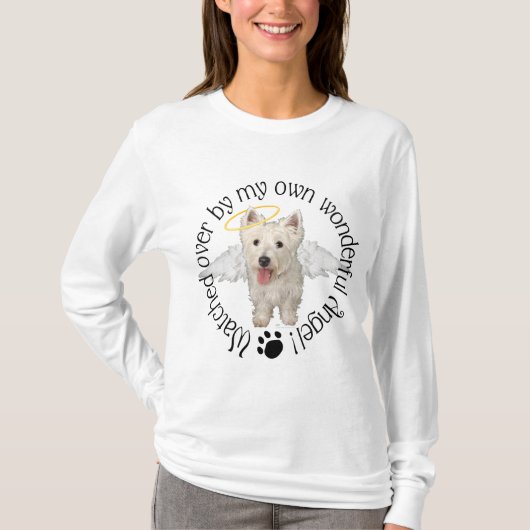 Westie Guardian Angel T-shirt (Voorkant)