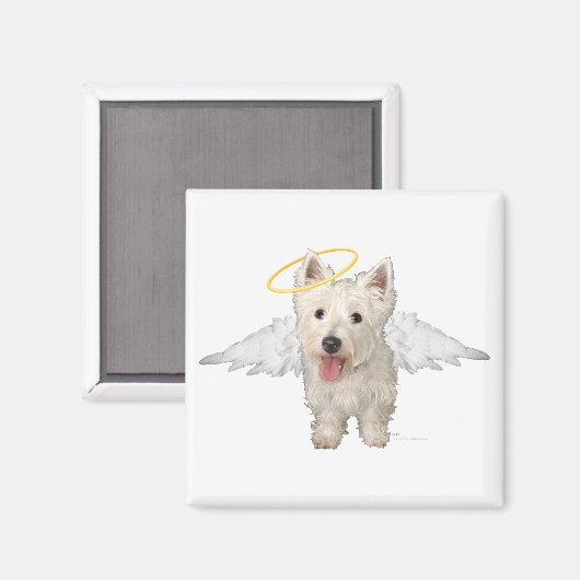 Westie Guardian Angels Magneet (Voorkant / Achterkant)