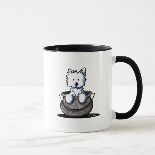 Westie Halloween Cauldron Cutie Mok (Rechts)