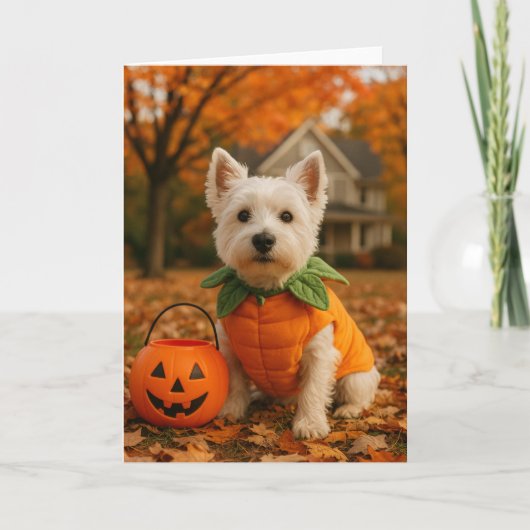 Westie Halloween Kaart (Voorkant)