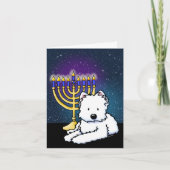 Westie Hanukkah Menorah Kaart (Voorkant)