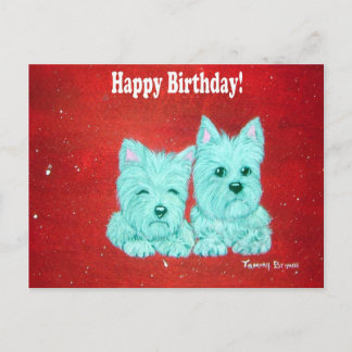 Westie Happy Birthday briefkaart
