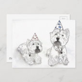 Westie Happy Birthday Briefkaart (Voorkant / Achterkant)