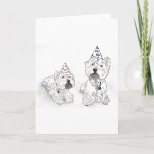 Westie Happy Birthday Kaart