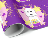 Westie Happy Birthday Wrapping Paper Cadeaupapier (Rol Hoek)