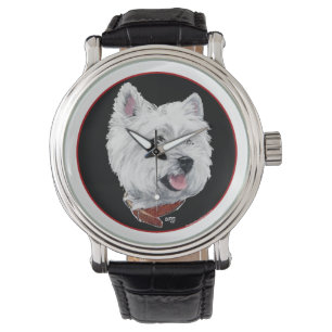 Westie Head Horloge
