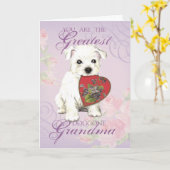 Westie Heart Grandma Kaart (Gele Bloem)