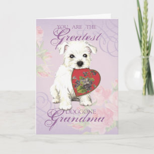 Westie Heart Grandma Kaart