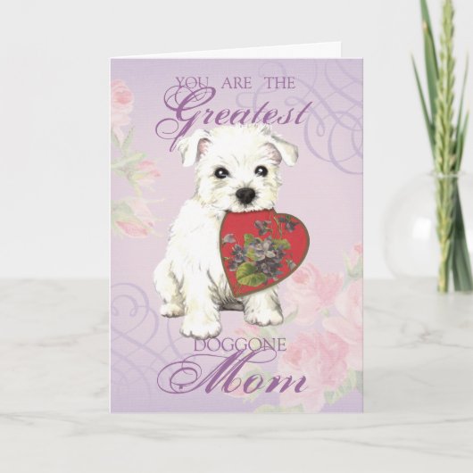 Westie Heart mama Kaart (Voorkant)