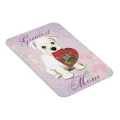 Westie Heart mama Magneet (Rechterzijde)