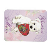 Westie Heart mama Magneet (Horizontaal)