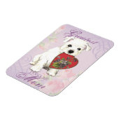 Westie Heart mama Magneet (Linkerzijde)