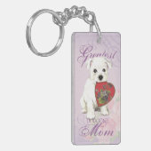 Westie Heart mama Sleutelhanger (Voorkant Links)