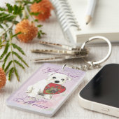 Westie Heart mama Sleutelhanger (Voorkant Rechts)
