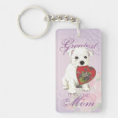 Westie Heart mama Sleutelhanger (Voorkant)