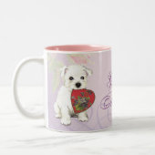 Westie Heart mama Tweekleurige Koffiemok (Links)