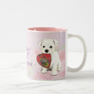 Westie Heart mama Tweekleurige Koffiemok