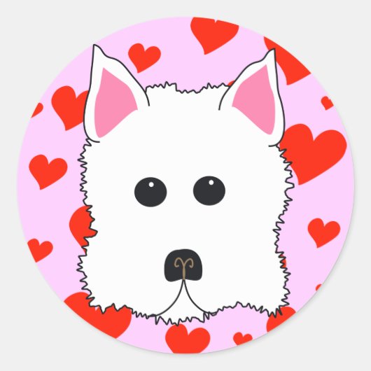Westie Hearts Stickers (Voorkant)
