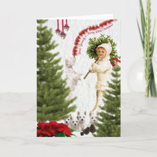 Westie heb jezelf een vrolijk klein kerstfeest feestdagen kaart
