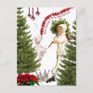 Westie heb jezelf een vrolijk klein kerstfeest feestdagenkaart